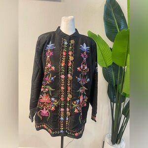 NWT Alex Kin embroidered lightweight jacket women Size 1X